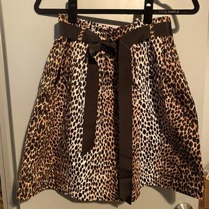 White House | Black Market Leopard Skirt